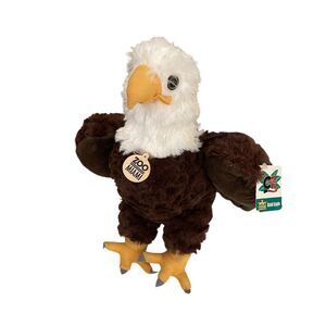 Wild Republic Bald Eagle Stuffed Animal Plush 12" NWT Miami Zoo
